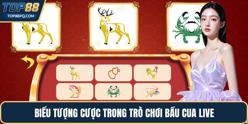 Biểu tượng cược trong trò chơi bầu cua live